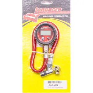 212 MAIN Longacre Racing 52-53006 Digital Tire Gauge, 0-60 PSI Basic, Digital Readout, Automotive Vehicle Tool for Car Tire Repair & Fitting