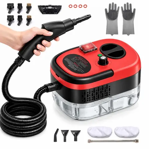 【ToolUpgrade】2500W Handheld Portable High-Temp Steam Cleaner with Handheld Grip & Plastic Body, Car Washing Power Tool for Tile Cleaning, Grout Surfaces, Ideal Gift for Home Users