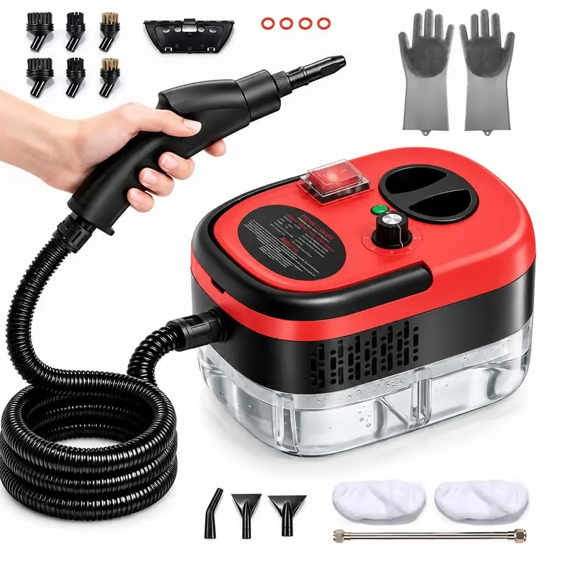 【ToolUpgrade】2500W Handheld Portable High-Temp Steam Cleaner with Handheld Grip & Plastic Body, Car Washing Power Tool for Tile Cleaning, Grout Surfaces, Ideal Gift for Home Users
