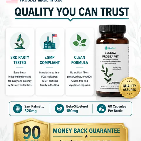 Men's Natural Prostate Health Herbal Supplement - Saw Palmetto, Pumpkin Seed Vitamins, Preventive Care Vitamins for Adults, Non-Toxic, Nutrient-Rich, Hazard-Free Support Formulation