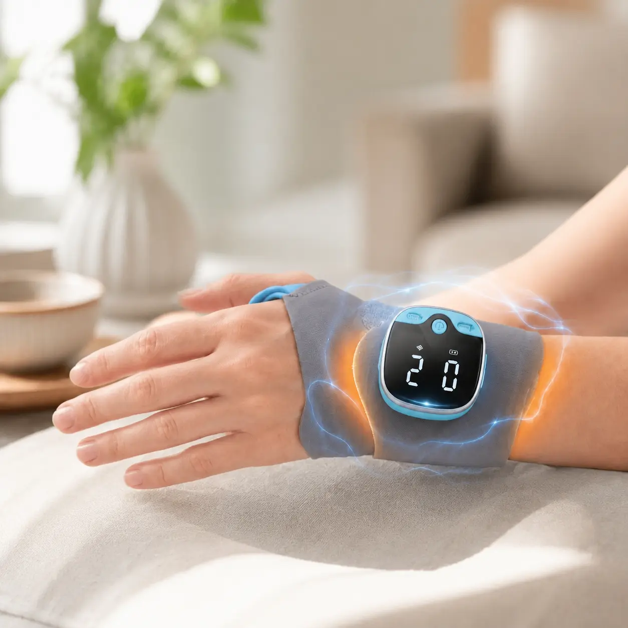 Electric Hand Massager with Heat, Hands-Free Wrist Wrap Design, Lightweight Portable Massager for Daily Use and Sports, Universal Fit for Left and Right Wrist, Father's Day, Birthday Gift, Christmas Gift