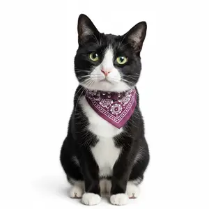 Adjustable Pet Bandana Scarf — Soft Printed Collar for Dogs & Cats