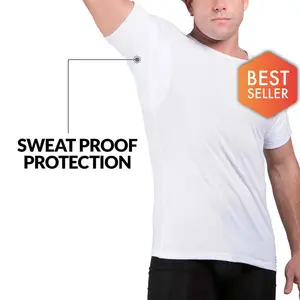 Crew Neck Cotton Sweat Proof Undershirt For Men