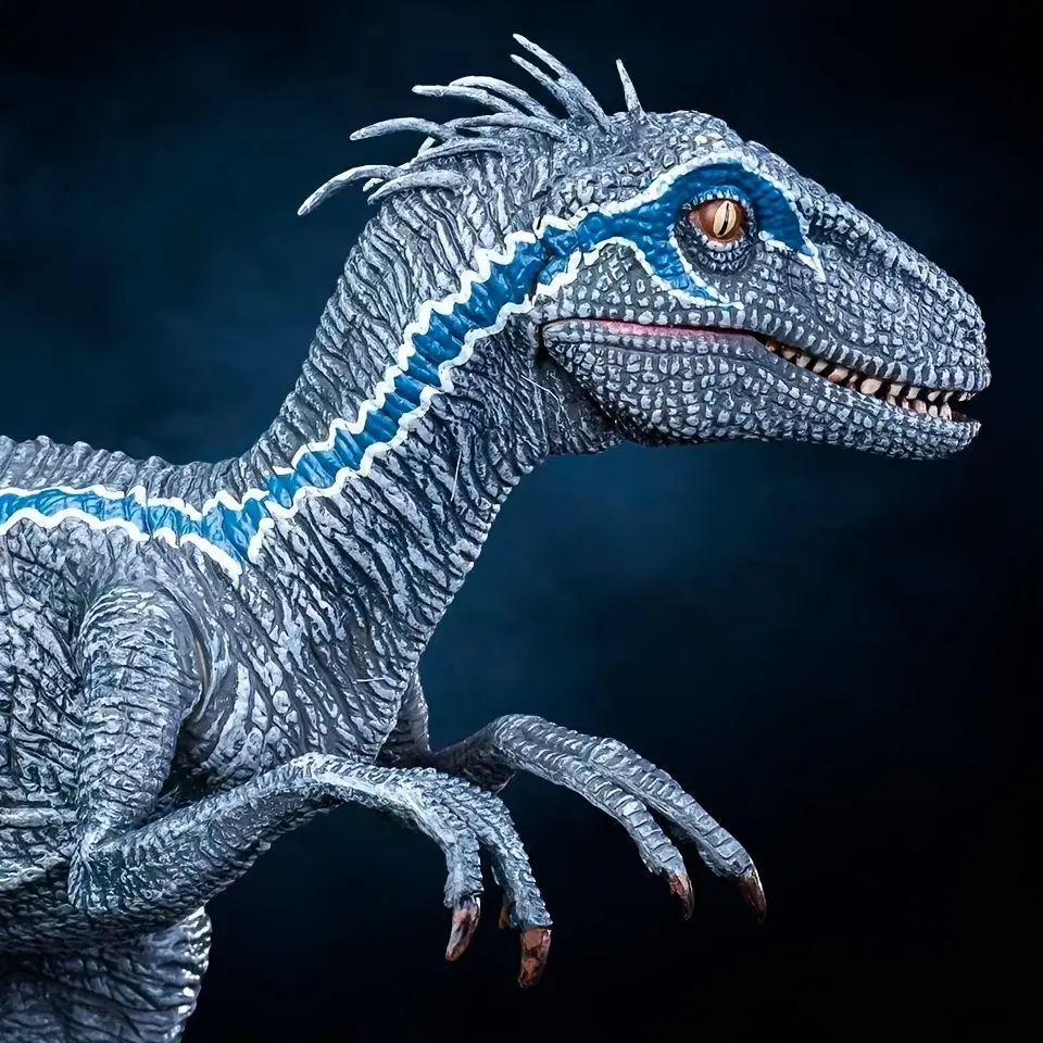Jurassic Dinosaur Model Simulation Prehistoric Figurine, Dinosaur Figurines, Collectible Figurine, Action Figure, Large Broach Velociraptor Plastic Eco-Friendly Material, Collection Toy, Dinosaur Figures
