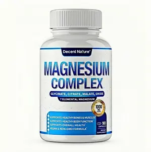 7Elemental Magnesium Capsules -Vegan & Non-GMO Formula -Supports Healthy Bones &Muscles  Magnesium Supplement 90 Capsules