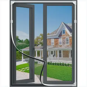 Fiberglass Magnetic Window Screen,DIY Adjustable 36''x55'' Window Mesh Screen,Auto Close Window Net Cover,Windows Screen Replacement kit,Anti Mosquito Windows Mesh Curtain Mesh Partition