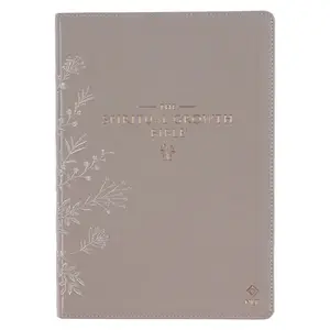 Embroidered Taupe Faux Leather Spiritual Growth Bible