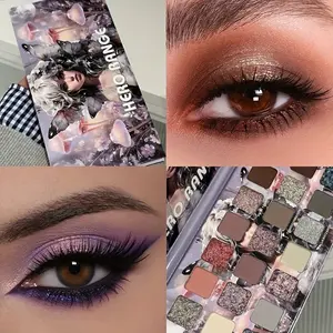 HERORANGE's 21-color Cold Moon Eyeshadow Palette, Highly Pigmented Palette, has a matte, high-shine texture. It's soft and delicate, perfect for everyday, playful, smoky, or stage looks. It's long-lasting and refined, creating captivating eye looks.