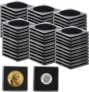 60 Pack Coin Holders for Collectors, Coin Collection Supplies, Silver Dollar Coin Holder, Half Dollar Coin Holder, Coin Capsules, Coin Display Box with Adjustable Gaskets (20/25/30/35/40 Mm) No Brand