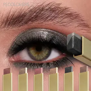6pcs/set Glitter Double Color Eyeshadow Stick Highlight Shadow Stick Eye Makeup Waterproof Lasting Shimmer Metallic Eyeshadow Makeup