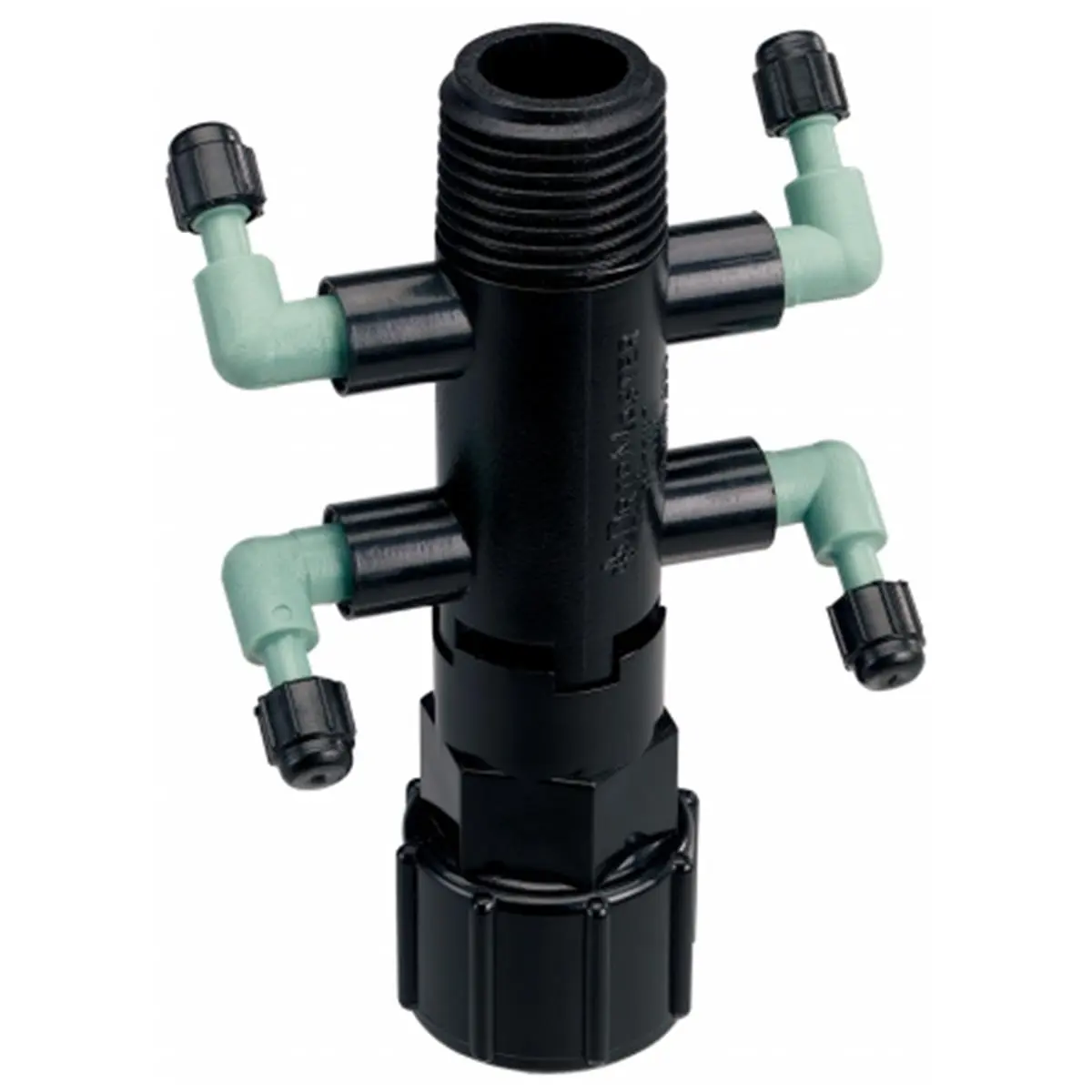 Orbit Quad Riser Adapter Manifold - Full-Flow 67060, Barb Ports, 0.25" Threads, Caps, Garden Hose Connectors for Household Appliance Parts & Accessories