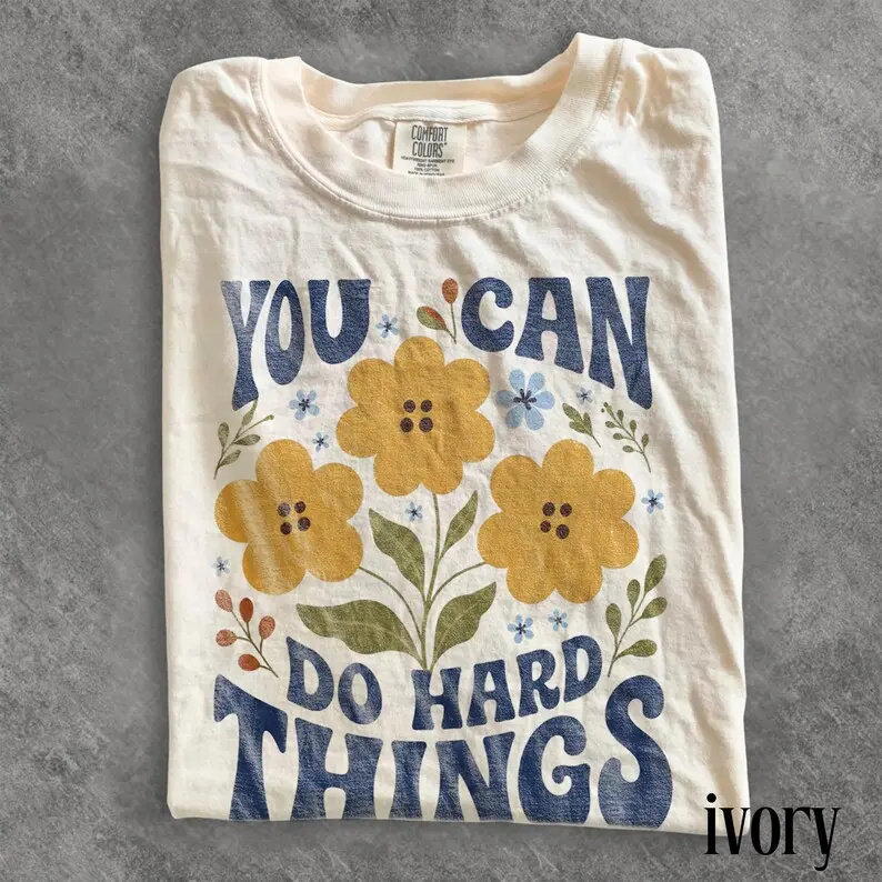 Comfort Colors Positive Encouragement Graphic Tee, Inspirational Teacher Motivation T-Shirt, Classroom Confidence Apparel, Gift Tee