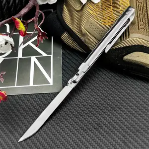 High-Quality Best-Selling Pen Clip Knife 5Cr13MoV steel blade 420 steel handle Slim profile with back clip for easy carry Versatile portable pocket knife for outdoor camping, hiking, and fishing
