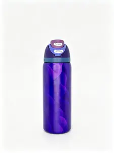 Owala 32oz Purple Wave Insulated Drinkware Flask, Leak-Proof Stainless Steel Travel Tumbler, Keeps Drinks Cold 24H, Ideal for On-the-Go Use, Flasks Drinkware Flasks Bottles Bottled Mug Portable