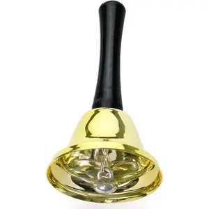 Ringing Hand Bell - Loud Metal Handheld Ring  Bell for Calling Attention and Assistance