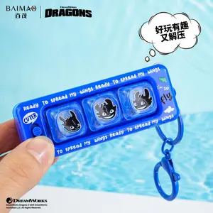 Toothless Keychain Kawaii Cartoon Dragon Tamer Keyboard Groundhog Pendant Student Backpack Keychain Pendant Children Gift
