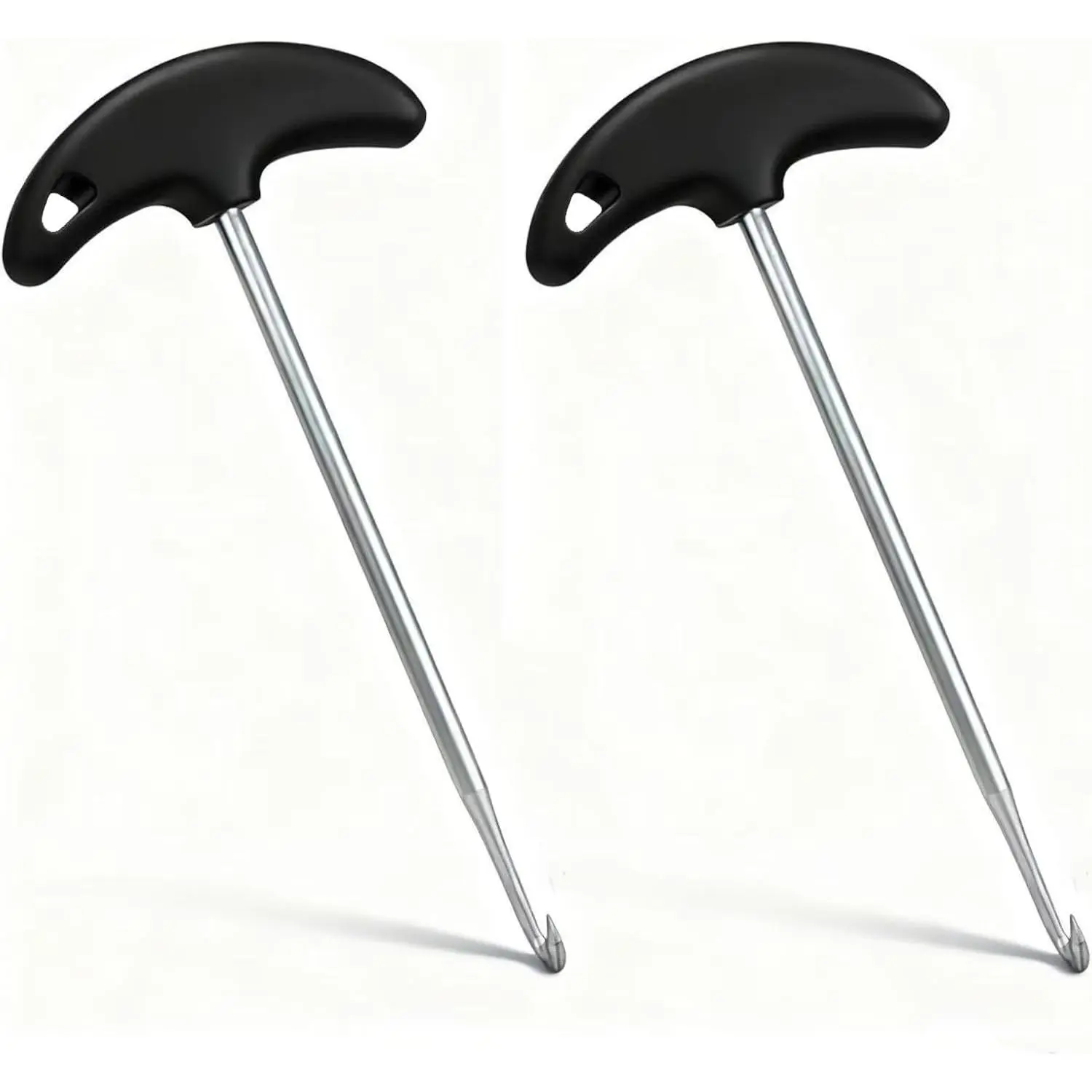 2 PCS Skate Lace Tightener, Premium Stainless Steel & Plastic Hockey Ice Skate Lace Pullers, Classic Boot Lace Hooks for Hockey Skates/Rollerblades/Running Shoes, Ice Skates Accessories