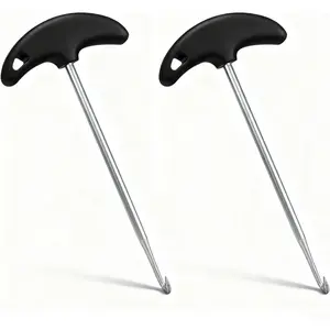 2 PCS Skate Lace Tightener, Premium Stainless Steel & Plastic Hockey Ice Skate Lace Pullers, Classic Boot Lace Hooks for Hockey Skates/Rollerblades/Running Shoes, Ice Skates Accessories