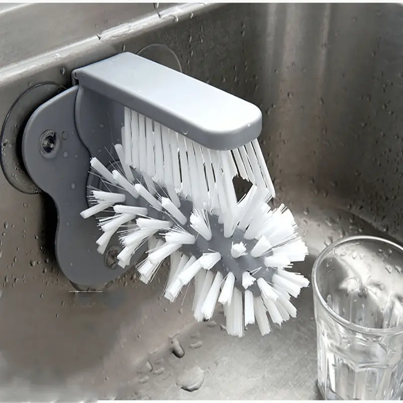 1pc Cup Scrubber Glass Cleaner Bottles Brush Sink Kitchen Accessories Household Cleaning Tool 2 In 1 Drink Mug Wine Suction Cup Cleaning Brush Gadgets Home Cleaning Tool Cleaning Supplies House Cleaning Tools