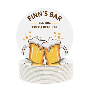 Illustrated Beer Bar Coasters