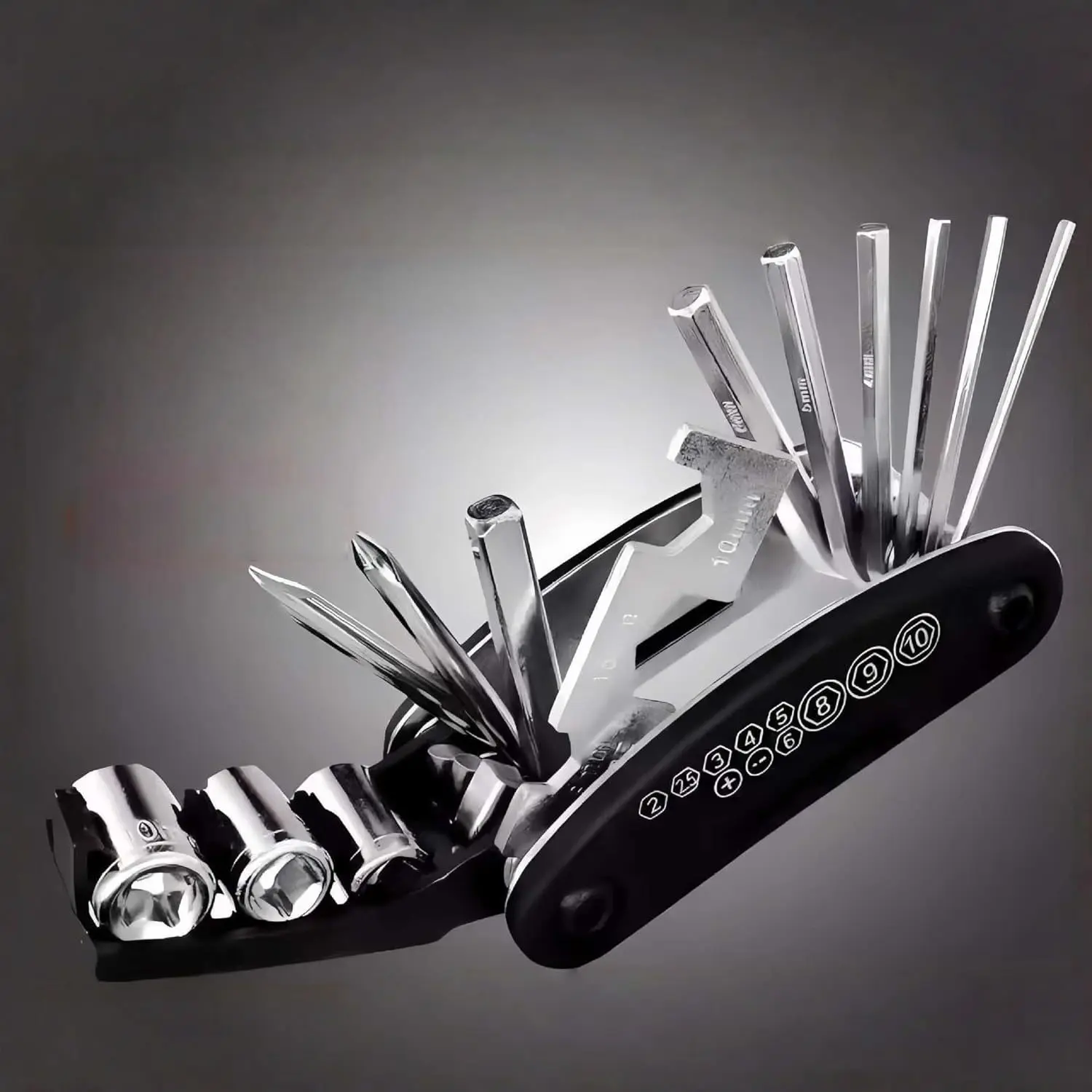 16 in 1 Mountain Bike Portable Socket Multipurpose Wrench Bicycle Multi Tool Multitool Screwdriver Motorcycle Bicycle Repair Tools Interchangeable Tools Multifunctional Tool