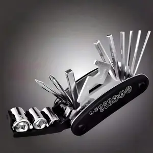 16 in 1 Mountain Bike Portable Socket Multipurpose Wrench Bicycle Multi Tool Multitool Screwdriver Motorcycle Bicycle Repair Tools Interchangeable Tools Multifunctional Tool