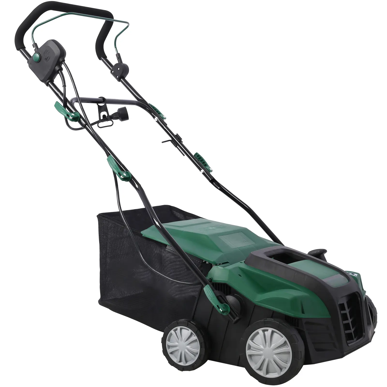 Garden Scarifier, 2-in-1 13/16INCH Dethatcher Scarifier,12/15 Amp Electric Lawn Dethatcher,Removable Collection Bag extra large 31.7QT/58QT