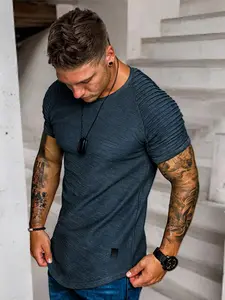 Men's Regular Fit Plain Raglan Sleeve Tee, Casual Comfy Breathable Round Neck Short Sleeve T-shirt for Summer, Fashion Men's Top for Daily Wear