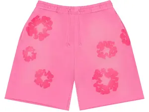 Denim Tears Mono Cotton Wreath Sweat Shorts Pink