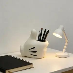 Thumb up pen holder storage creative design stationery, cute cartoon desktop decoration, creative decoration of study supplies, student gifts, office desktop storage, home decoration