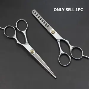 Stainless Steel Hair Cutting Scissors, Flat Scissors & Teeth Scissors, Professional Hair Styling Tools for Salon & Barber Shop, Heatless, Barber Equipment