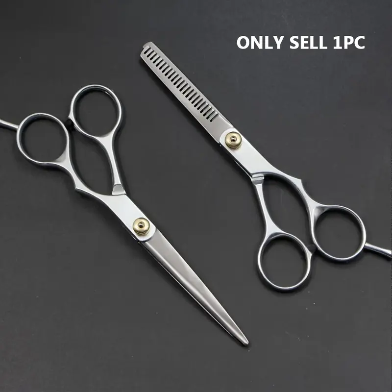 Stainless Steel Hair Cutting Scissors, Flat Scissors & Teeth Scissors, Professional Hair Styling Tools for Salon & Barber Shop, Heatless, Barber Use Tools, Barber Equipment