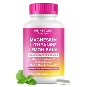 Pink Stork Sleep Support | Magnesium Glycinate + L-Theanine | Gentle Focus + Relaxation | Melatonin-Free