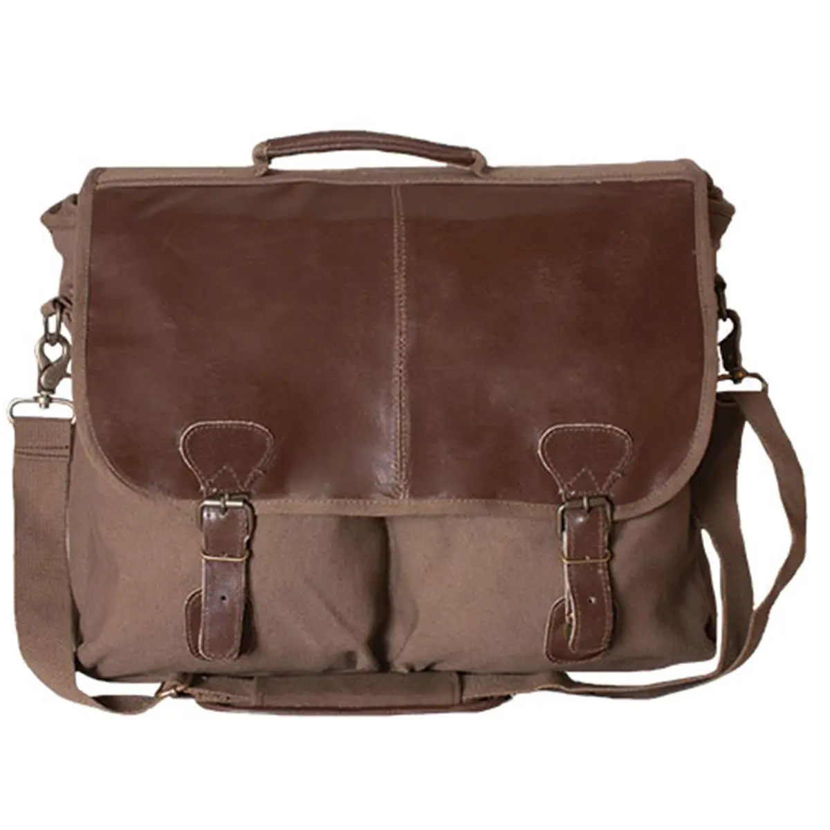 Fox Outdoor 46-40 Men's Academic Briefcase Portfolio - Multi-Compartment Luggage Bag with Adjustable Shoulder Strap, Built-In Pockets, Wooden Ruler, Academic Look for School Use