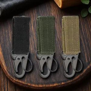High-Strength Nylon Keychain Hook, Tactical EDC Clip, Multi-Purpose Quick Release for Backpack Gear