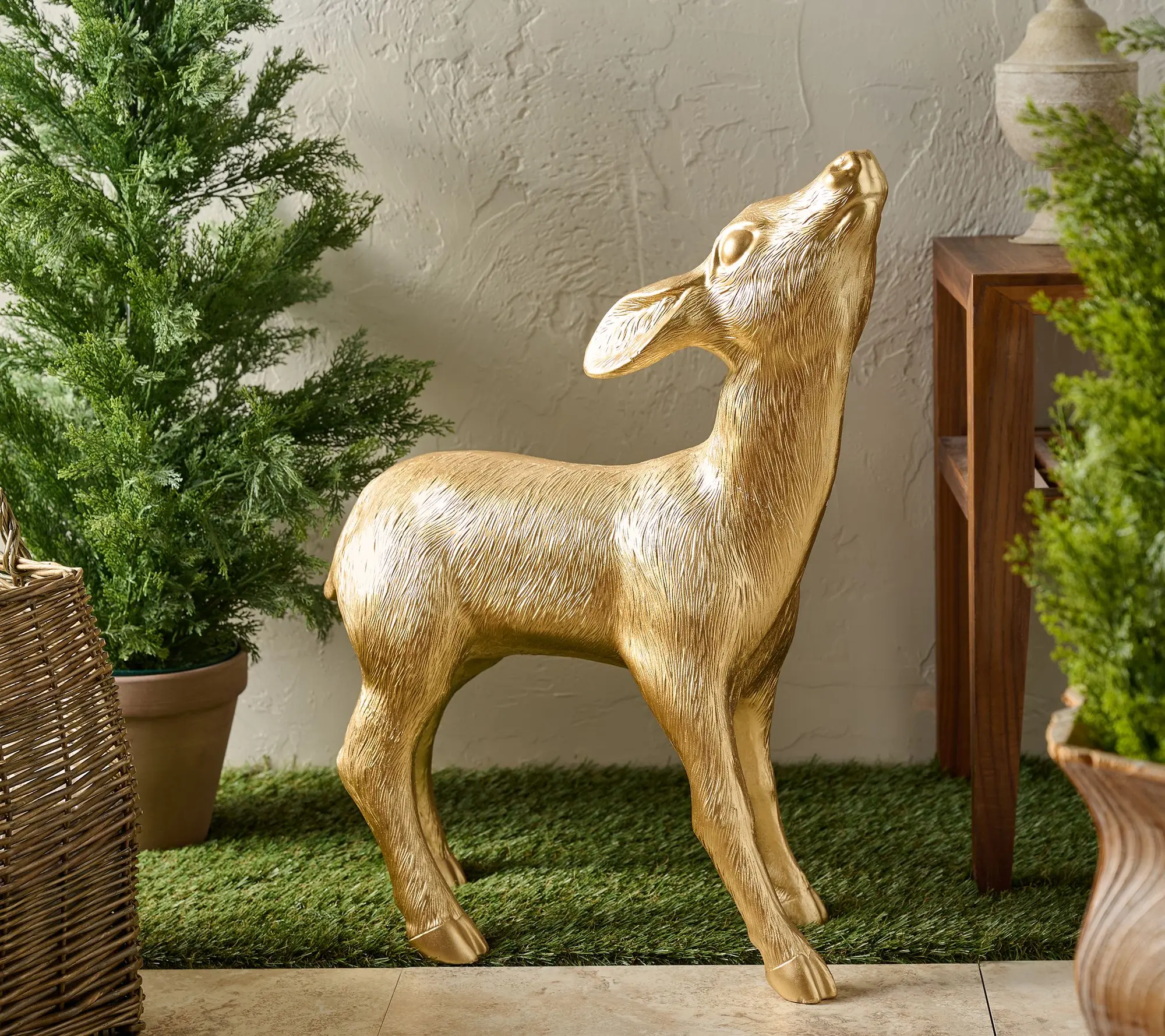 28" Indoor/Outdoor Oversized Reindeer Calf by Kim Gravel
