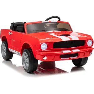 Summervibes Flash sale toy items 24V Licensed Ford Shelby GT350 2 Seater Ride on Car for Kids, Battery Powered Electric Vehicle with Parental Remote Control, 2 Speeds, Safety Belt, LED Lights, Toddler Boys Girls Ride on Toy accelerator pedal Ride-On