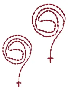 Women's Fashionable Handmade Knotted Pendant Necklace, Cross Charm Necklace for Women & Girls, Fashion Accessories for Party, Religion Blessing Necklace