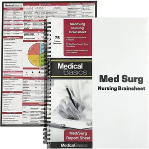 Nursing Report Sheet Brain Sheet - Nurse and CNA Brainsheet Notebook - 75 Patient Templates