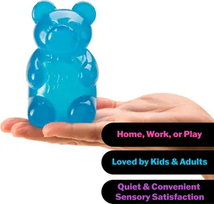 NeeDoh Gummy Bear – 3.5" Sensory Fidget Toy, Squeeze, Pull & Smush, 4 Assorted Colors, Random Color