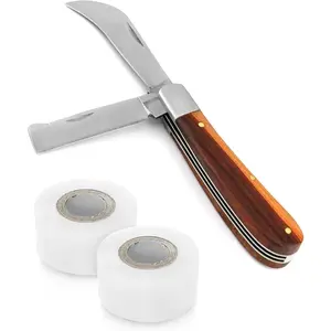 Grafting Gardening Knife, Flexible Grafting Kit, Double-Blade Garden Knife for Budding Pruning, with 2 Plants Repair Tapes for Floral Fruit Tree