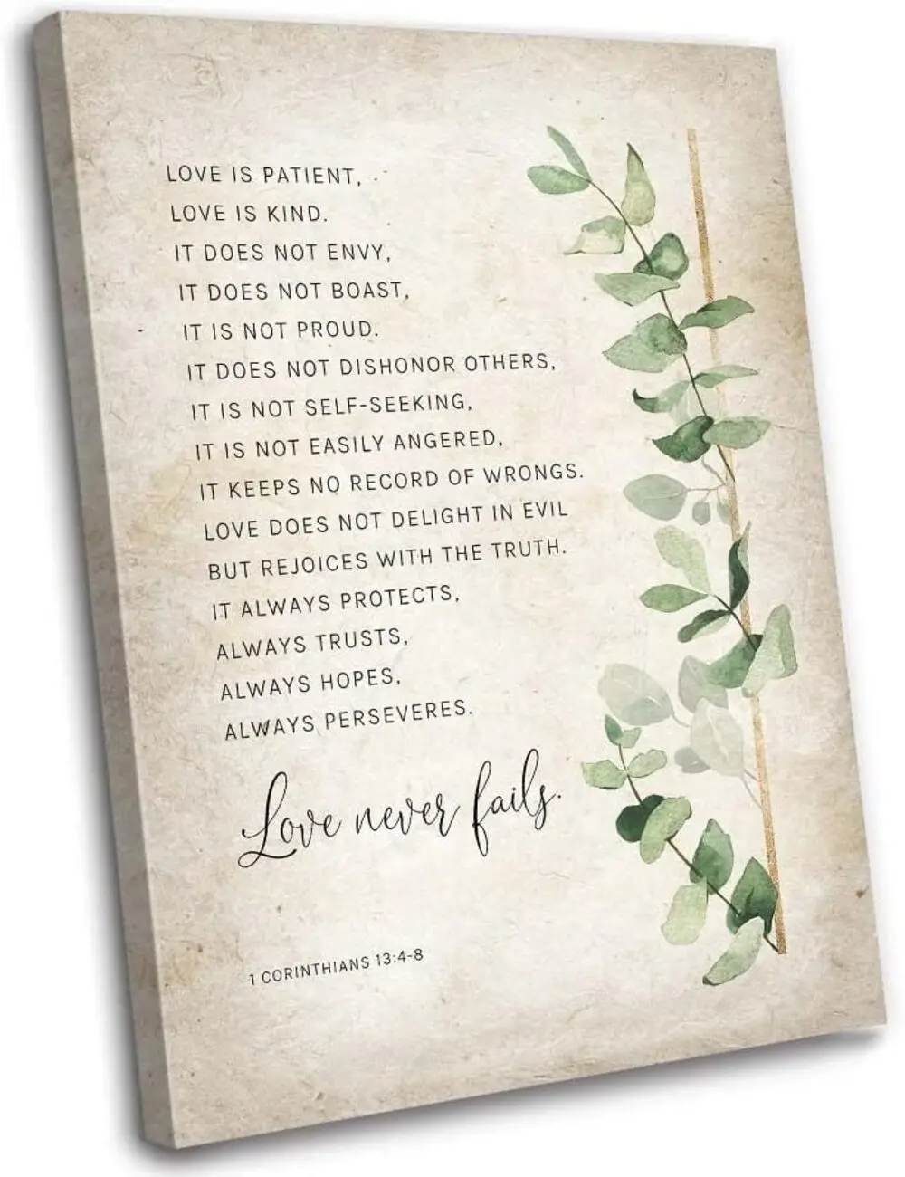 1 Corinthians 13:4-8 Wall Art, Love Is Patient Love Is Kind Bible Verse Poster, Christian Scripture Wall Decor, Bible Verse Prints, Christian Home Decor, Inspirational Christian Wall Art, Faith Based Bedroom Decor, Religious Gift, Landscape Wall Art