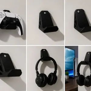 Wall Mounted Headphone Holder | Gaming Headset Hanger | Desk Setup Accessory