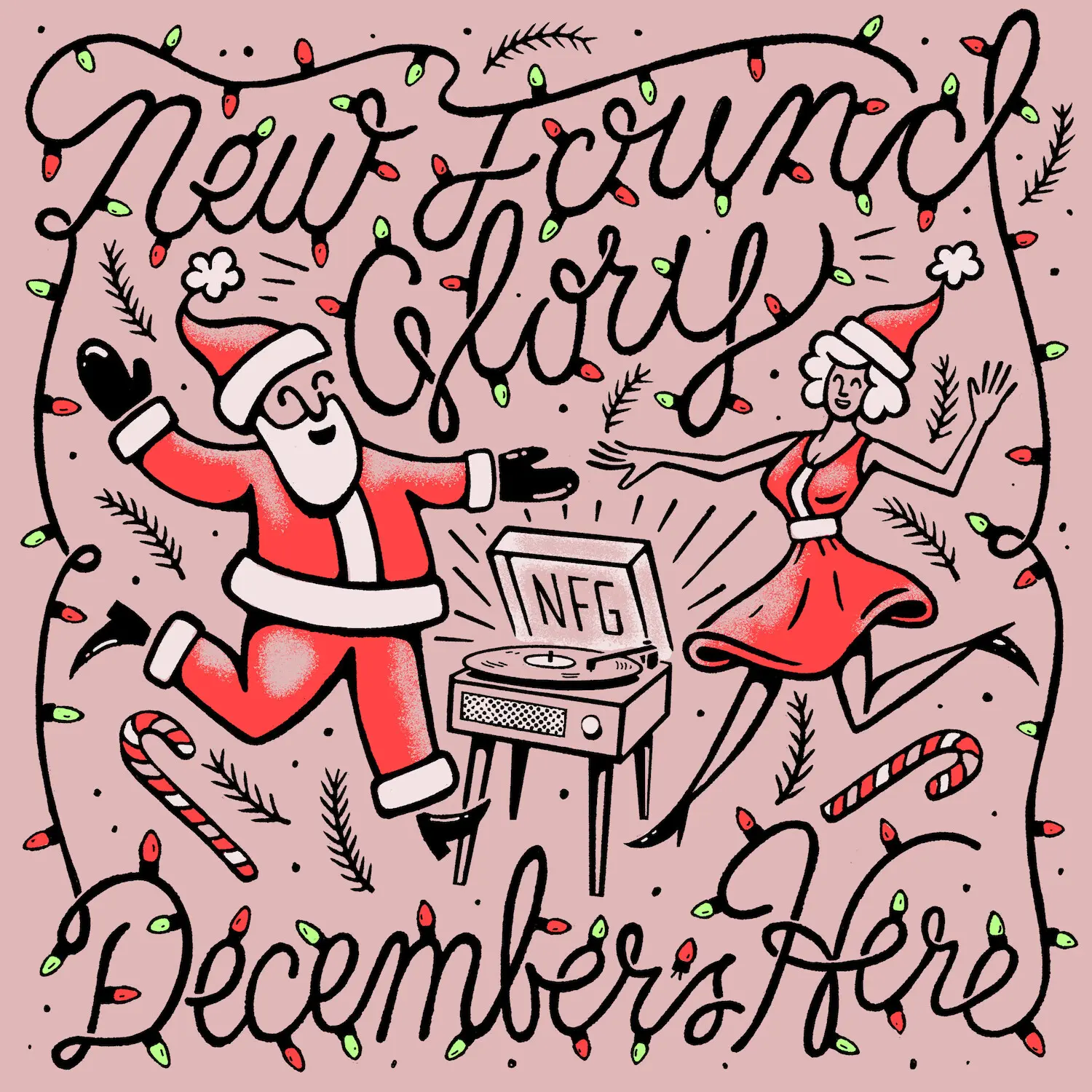 New Found Glory December's Here Christmas Rock Wall Poster - CD-Themed Music Merchandise, Decorative Room Artistic Print Photo