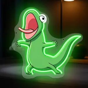 Tom the Lizard Neon Sign Lizard LED Neon Sign, Lizard Neon Room Decor, Fun Cartoon Lizard Neon Wall Decoration, Led Neon Lights