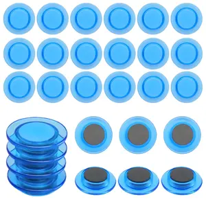 ZDZBLX Fridge Magnets 28 Pack Magnet Strong Magnets Refrigerator Magnets Small Magnets for Whiteboard Heavy Duty Magnets Mini Magnets Cute Round Magnets for Fridge Locker Classroom Office (Blue)