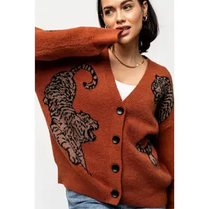 Tigress Sweater in Rust