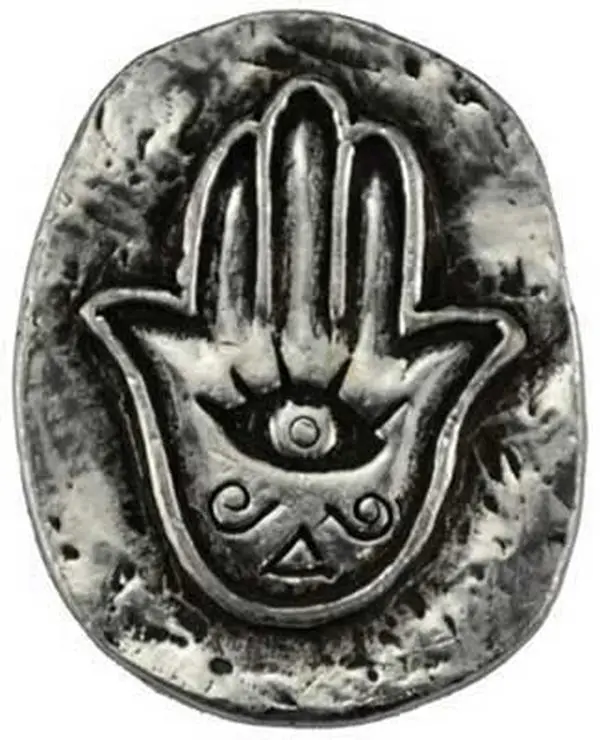 Hamsa Pocket Stone — Protection, Blessings &amp; Evil Eye Warding Amulet