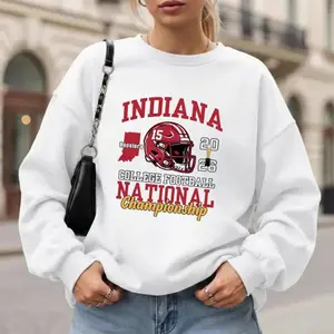 Indiana University Football 2026 National Champions Graphic Crewneck Sweatshirt, College Football T-Shirt , Hoosiers Championship Hoodie