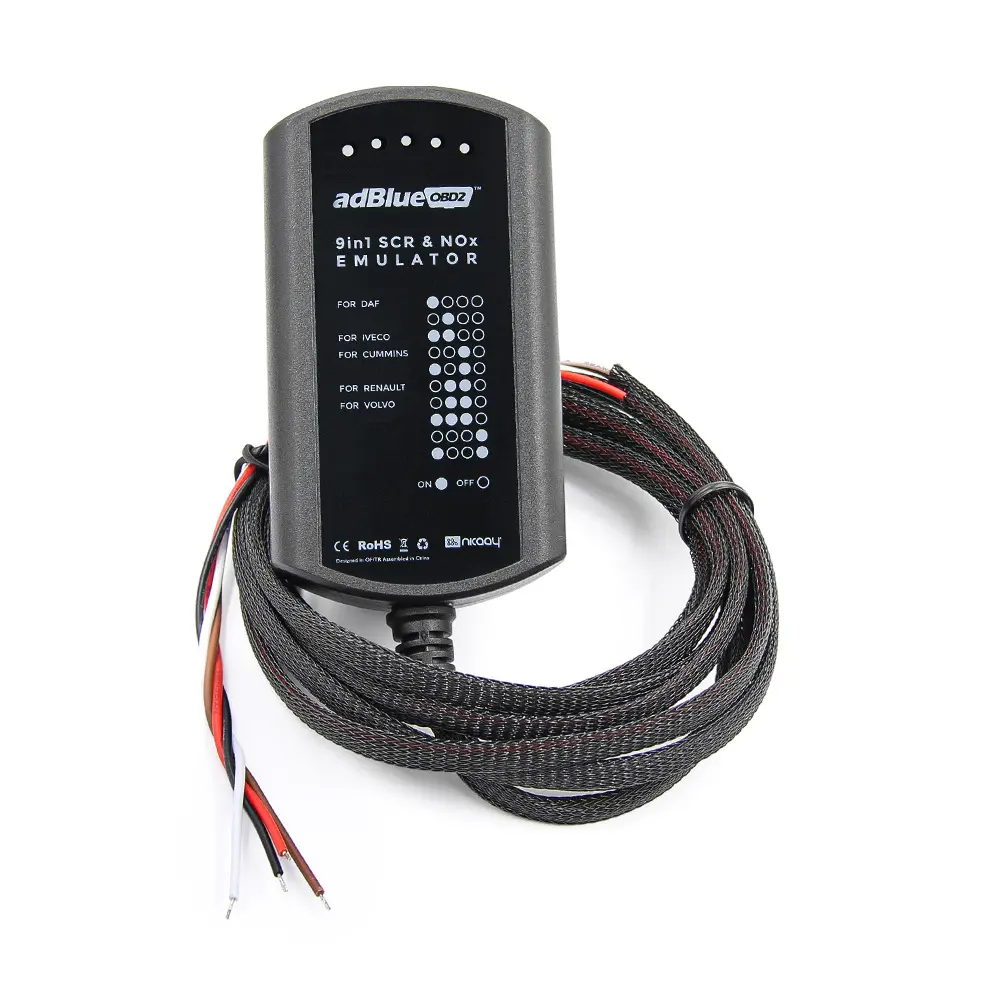9-in-1 Multi-Function Professional AdBlue OBD2 Adapter Kit - 16cm x 8cm Compact Organized Car Diagnostic Tool for Euro 4/5 Vehicles, Adjustable AdBlue Tank Level, Advanced SCR Control & Advanced Diagnostics